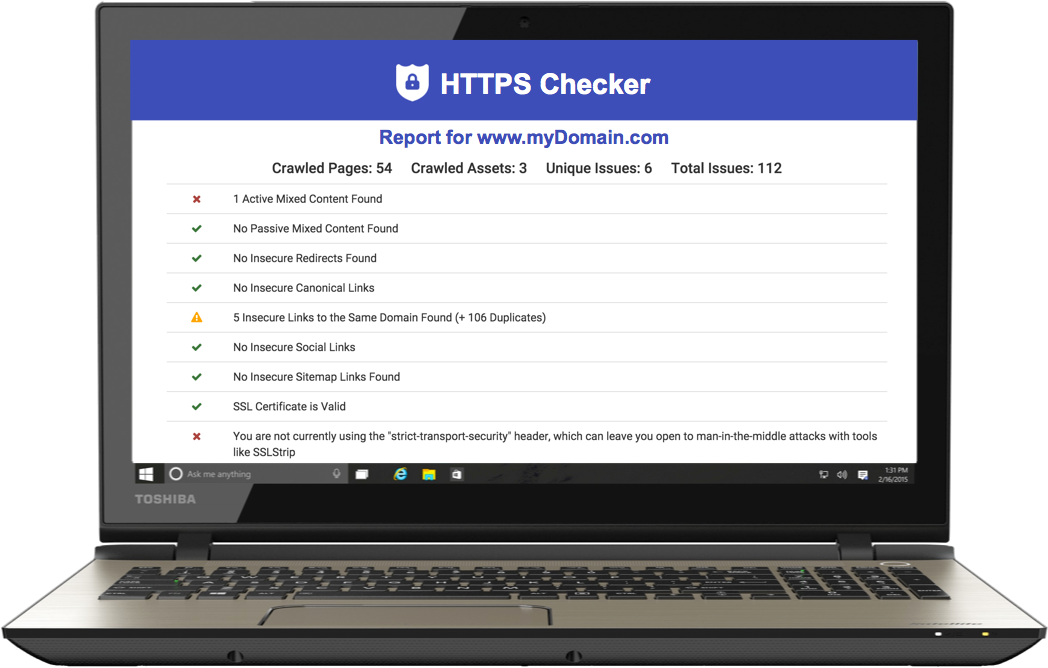 HTTPS Mixed Content Checker